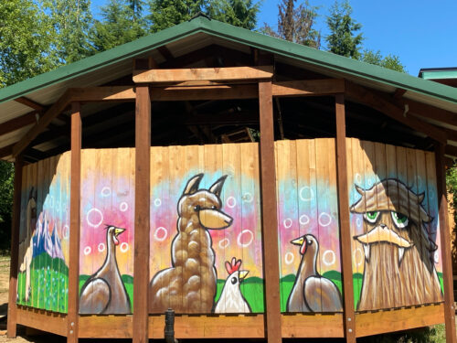The Bathing Pavilion at Paca Pride featuring soaking tubs, sauna, and a wood fired Hot Tub